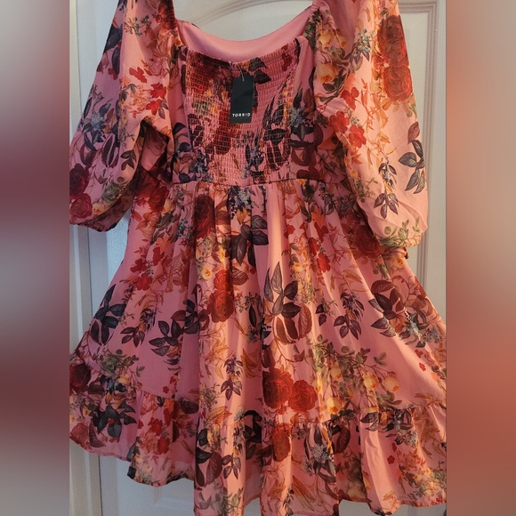 🌷Torrid Pink and Red Long Sleeve Dress - Picture 11 of 15